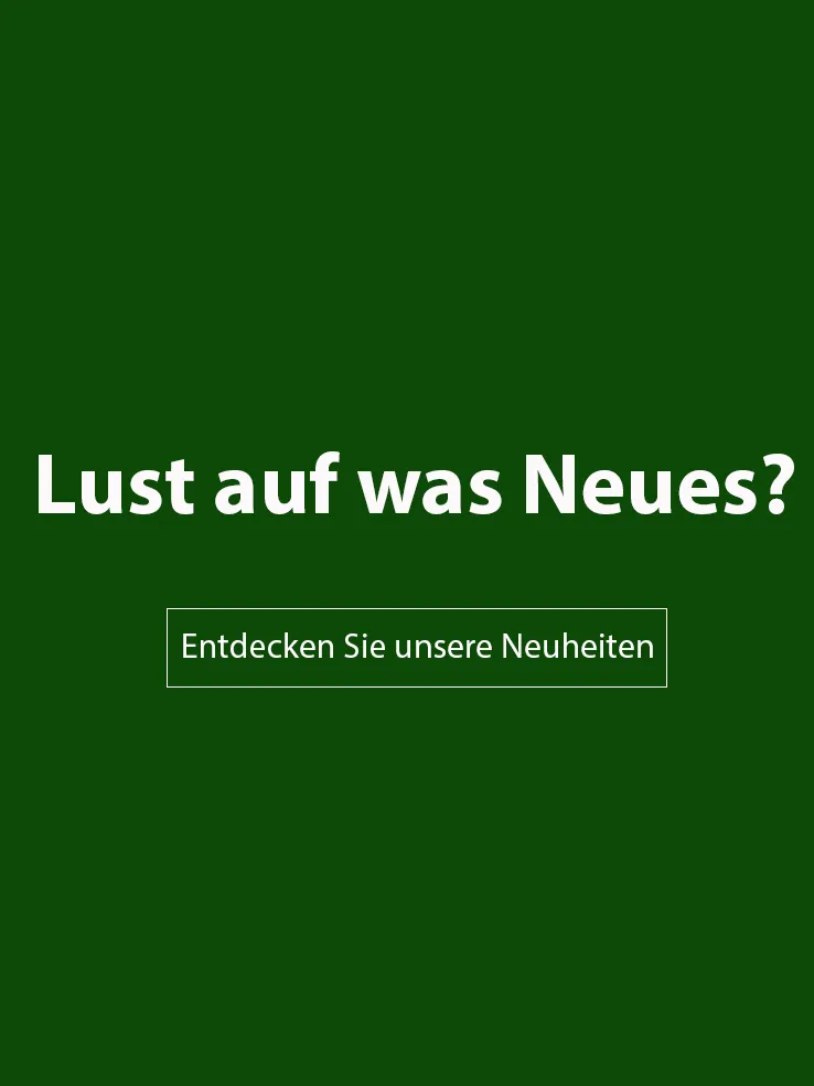 Gr&uuml;nes Banner, mit der Aufschrift Lust auf was Neues?, Bild Verlinkt zur Landlust Neuheiten Shop Seite.
